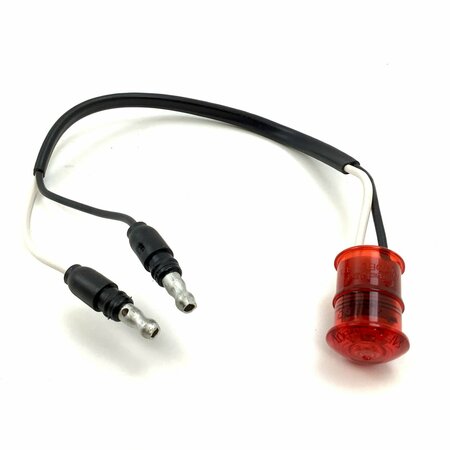 TRUCK-LITE Led, Red Round, 1 Diode, Marker Clearance Light, Pc, Hardwired, .180 Bullet Terminal, 12V 33275R